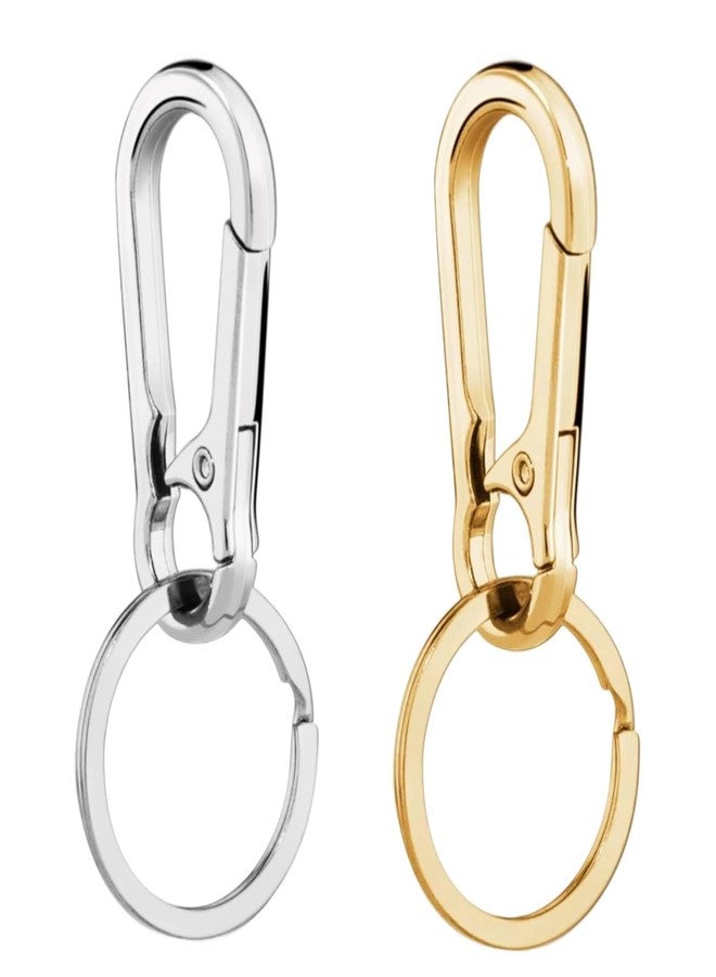 IVICOO Key Chain Rings Clip,Key Rings for Car Keys,Key Chains Women Cute,Keychains for Women Clip,Carabiner for Keys(Gold+Silver) - Image 1